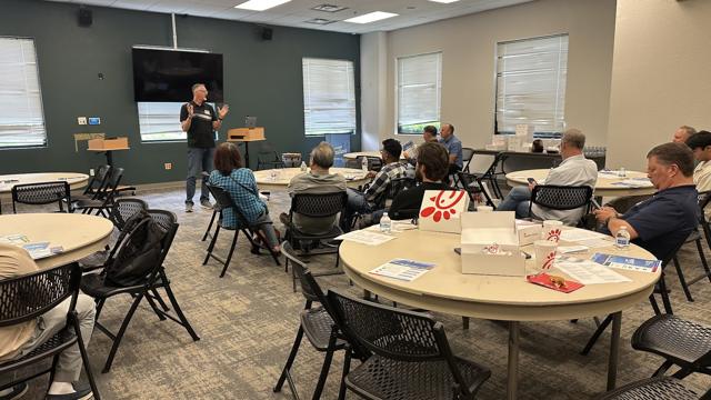 Church planters and pastors at the Surviving and Thriving in Ministry gathering at Bent Tree Bible Fellowship